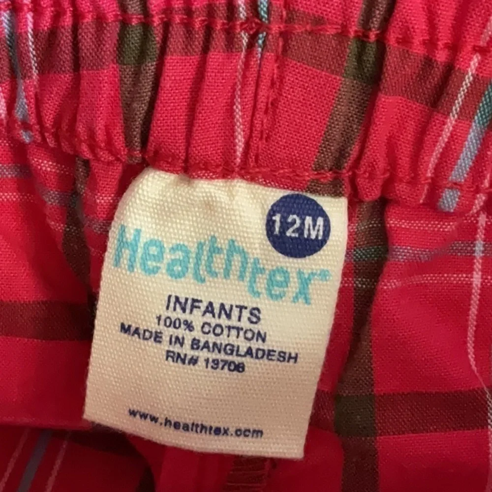 HEALTHTEX Infant Red Plaid Pant